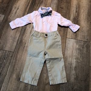 Boys Carter’s 9 mos Dress Up Outfit w Bow Tie, EUC